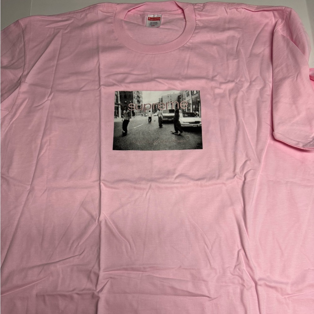 Supreme Pink Short Sleeve Tee with Graphic
